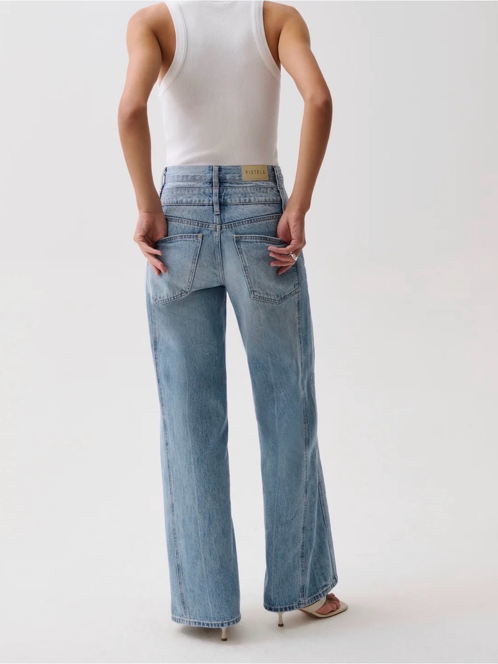 PISTOLA Women’s Light Wash Wide-Leg Jeans - Light Blue - NWT - Picture 4 of 8